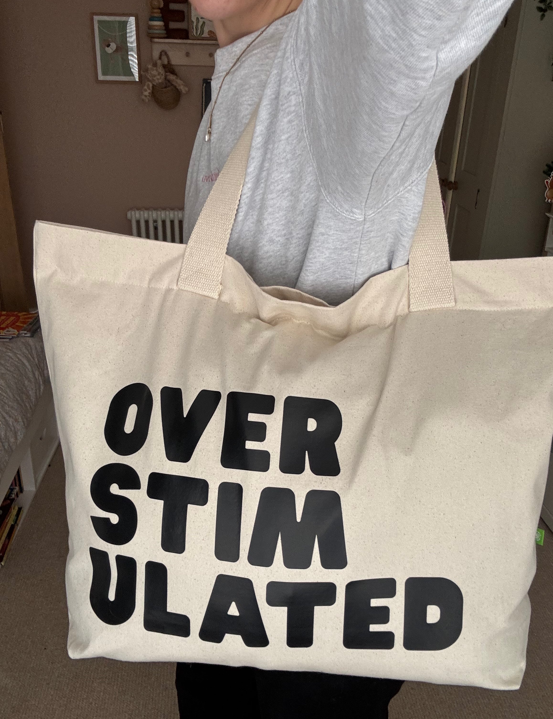 Overstimulated Cotton Tote Bag